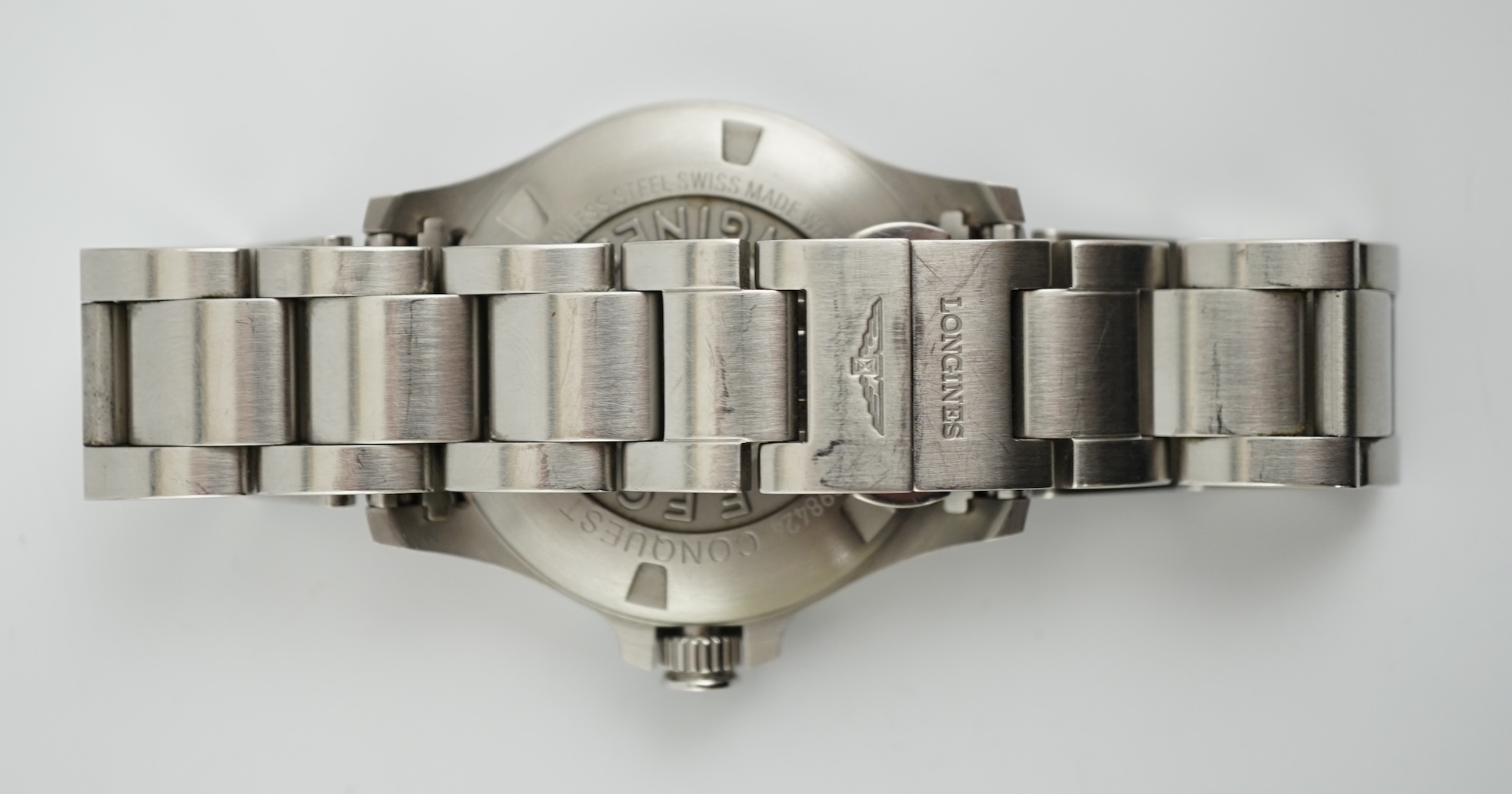 A 2023 stainless steel Longines Conquest VHP quartz wrist watch